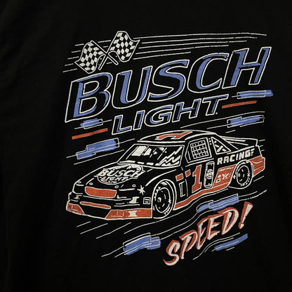 Busch Light Speed Racing Car Graphic Design T-Shirt Large