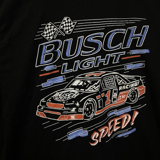 Busch Light Speed Racing Car Graphic Design T-Shirt Large