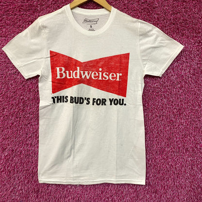 Budweiser Bowtie Logo - This Bud's For You - T-Shirt Small