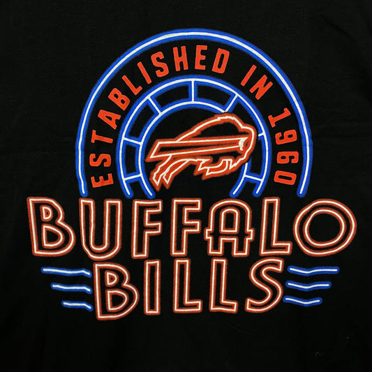 Junk Food Clothing NFL Buffalo Bills Neon Style Logo Graphic T-Shirt XL
