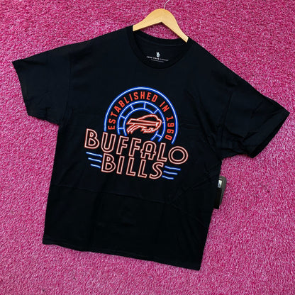 Junk Food Clothing NFL Buffalo Bills Neon Style Logo Graphic T-Shirt XL