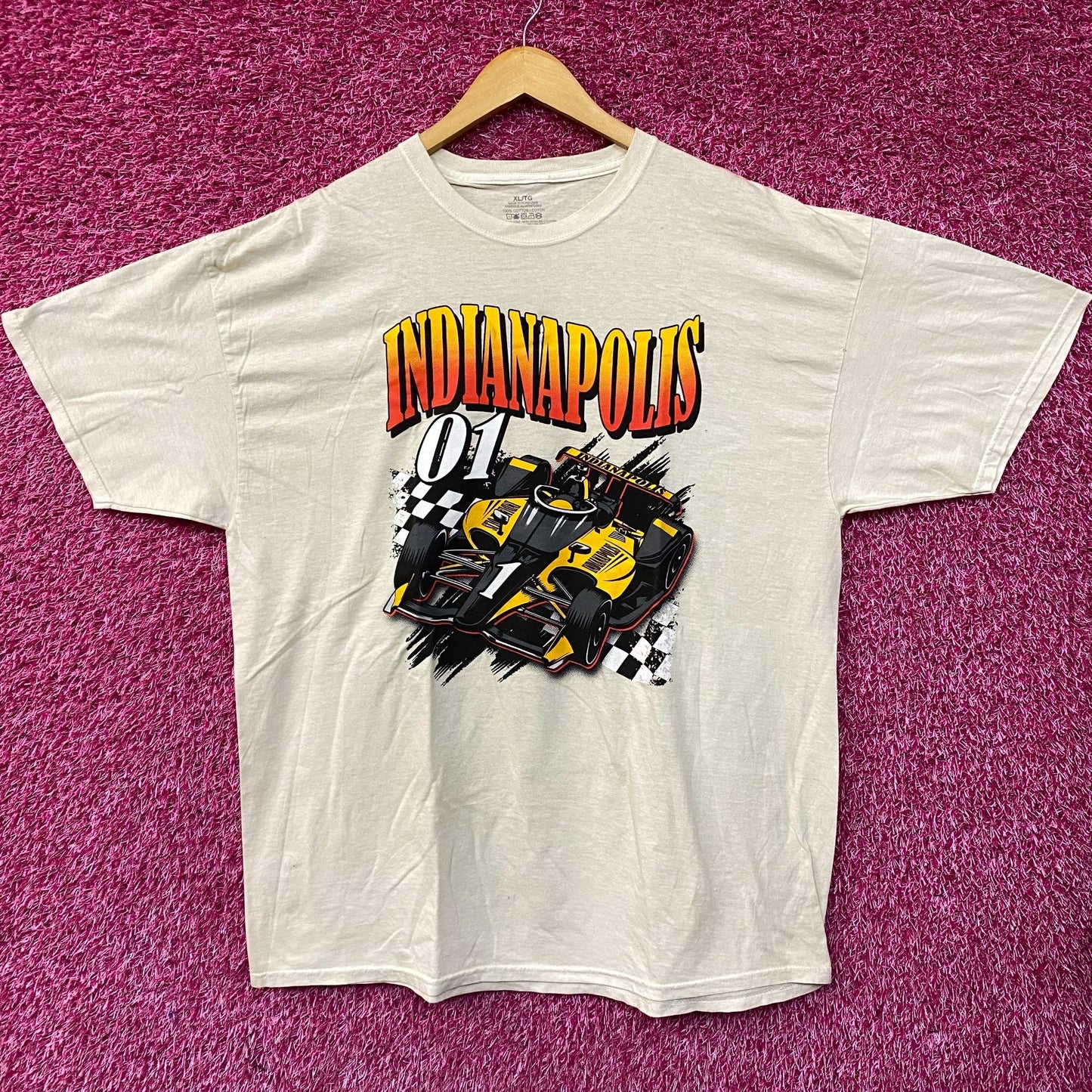 Indianapolis 01 Race Car T-Shirt Size Extra Large