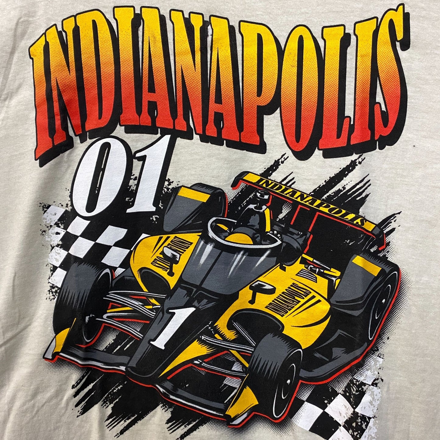 Indianapolis 01 Race Car T-Shirt Size Extra Large