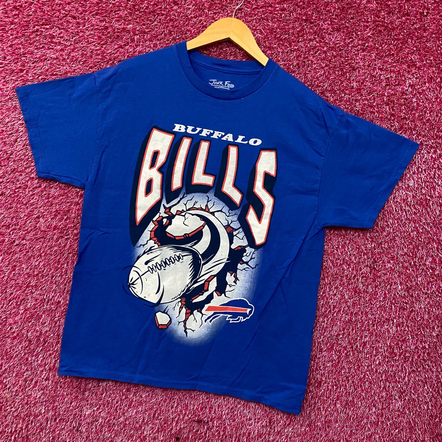 Junk Food NFL Buffalo Bills Blue Logo T-Shirt Medium