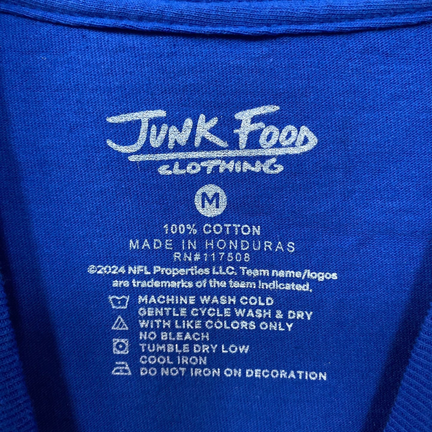 Junk Food NFL Buffalo Bills Blue Logo T-Shirt Medium