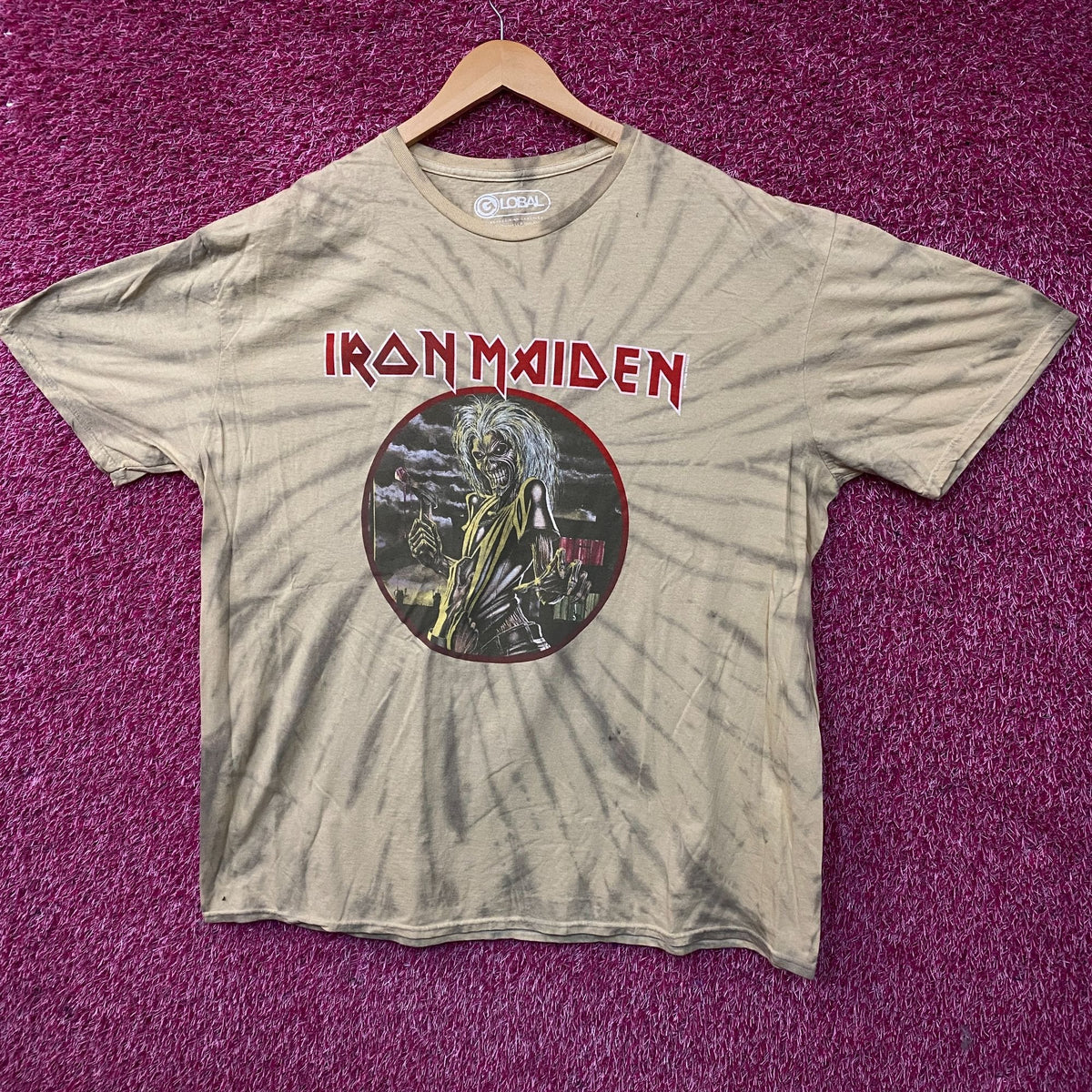 Iron Maiden "Killers" Tie-Dye Heavy Metal Band T-Shirt 2XL