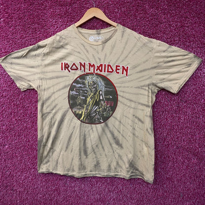 Iron Maiden "Killers" Tie-Dye Heavy Metal Band T-Shirt 2XL