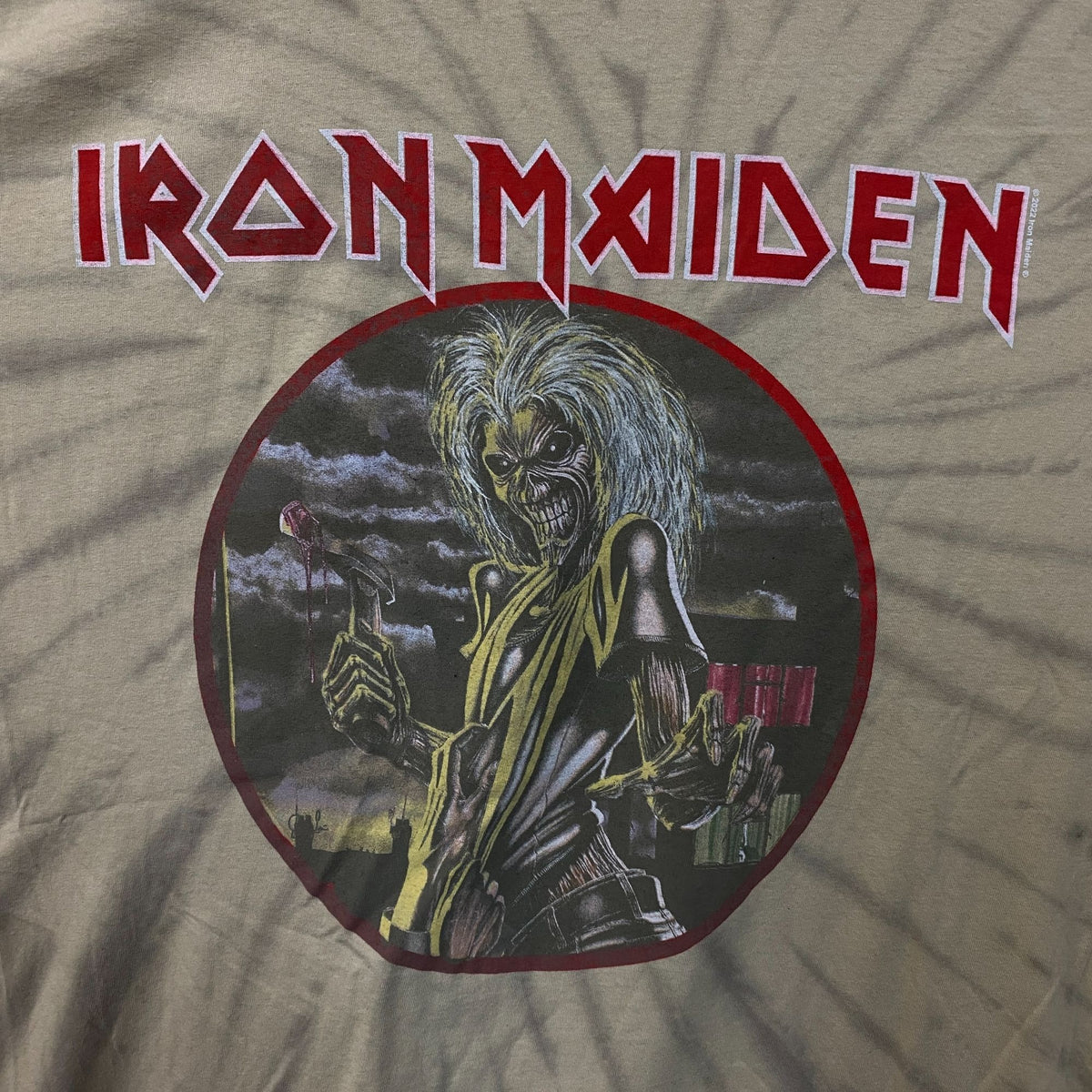 Iron Maiden "Killers" Tie-Dye Heavy Metal Band T-Shirt 2XL