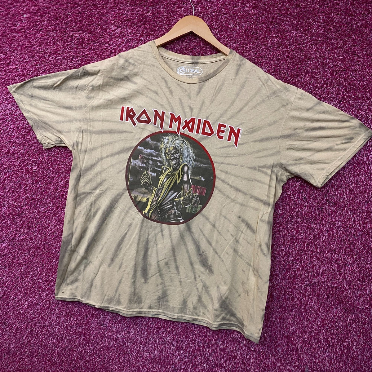 Iron Maiden "Killers" Tie-Dye Heavy Metal Band T-Shirt 2XL