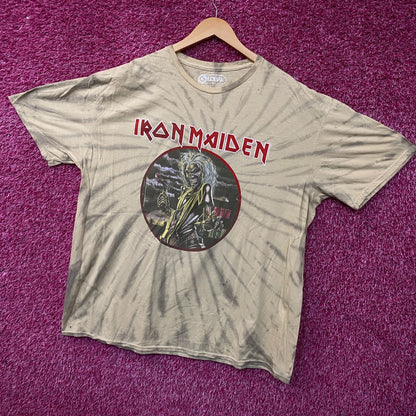 Iron Maiden "Killers" Tie-Dye Heavy Metal Band T-Shirt 2XL