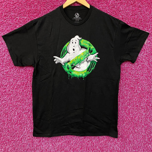 Ghostbusters Slimer Anti Ghost Logo Movie Promo T-Shirt L