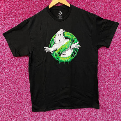 Ghostbusters Slimer Anti Ghost Logo Movie Promo T-Shirt L
