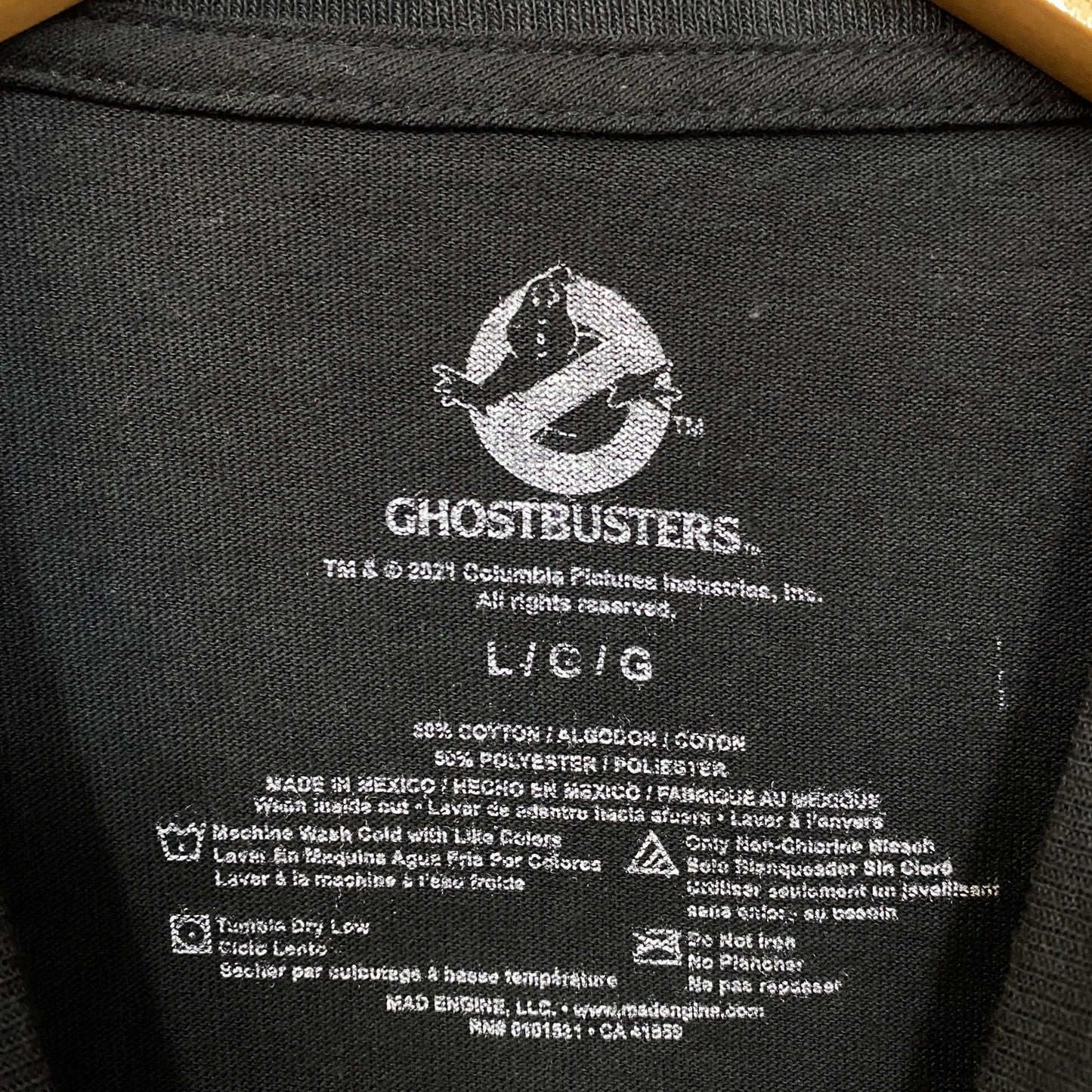 Ghostbusters Slimer Anti Ghost Logo Movie Promo T-Shirt L
