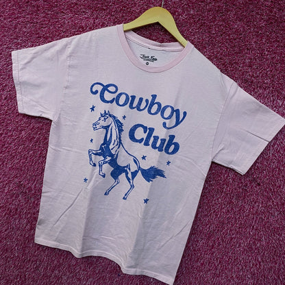 Junk Food Clothing "Cowboy Club" Graphic T-Shirt Medium