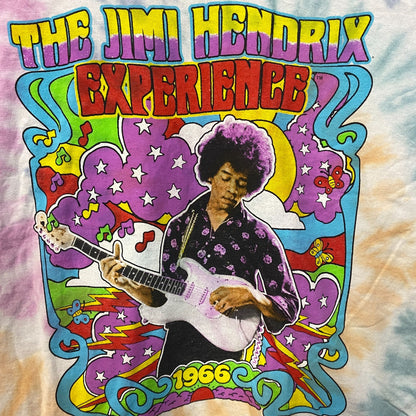 Jimi Hendrix Experience 1966 Graphic Tie-Dye T-Shirt Large