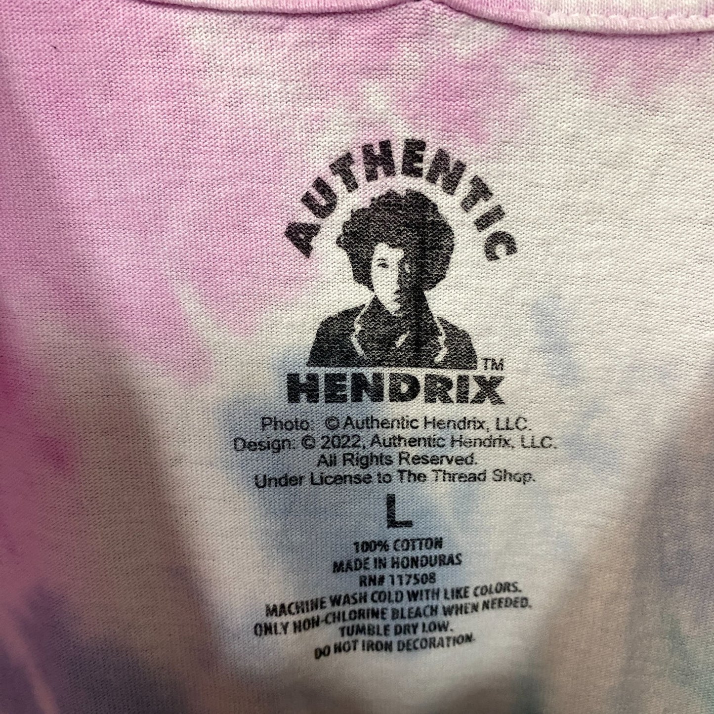Jimi Hendrix Experience 1966 Graphic Tie-Dye T-Shirt Large