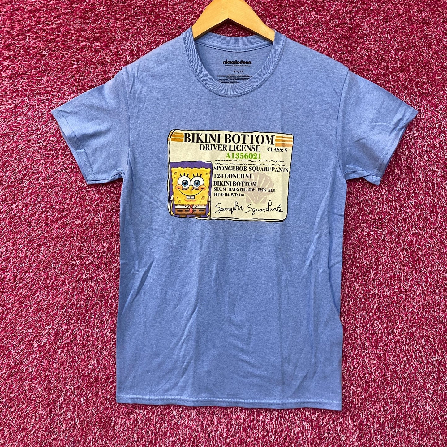 Nickelodeon Spongebob Bikini Bottom Driver License T-shirt Small
