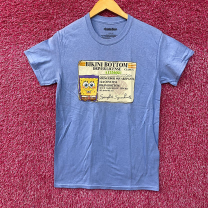 Nickelodeon Spongebob Bikini Bottom Driver License T-shirt Small