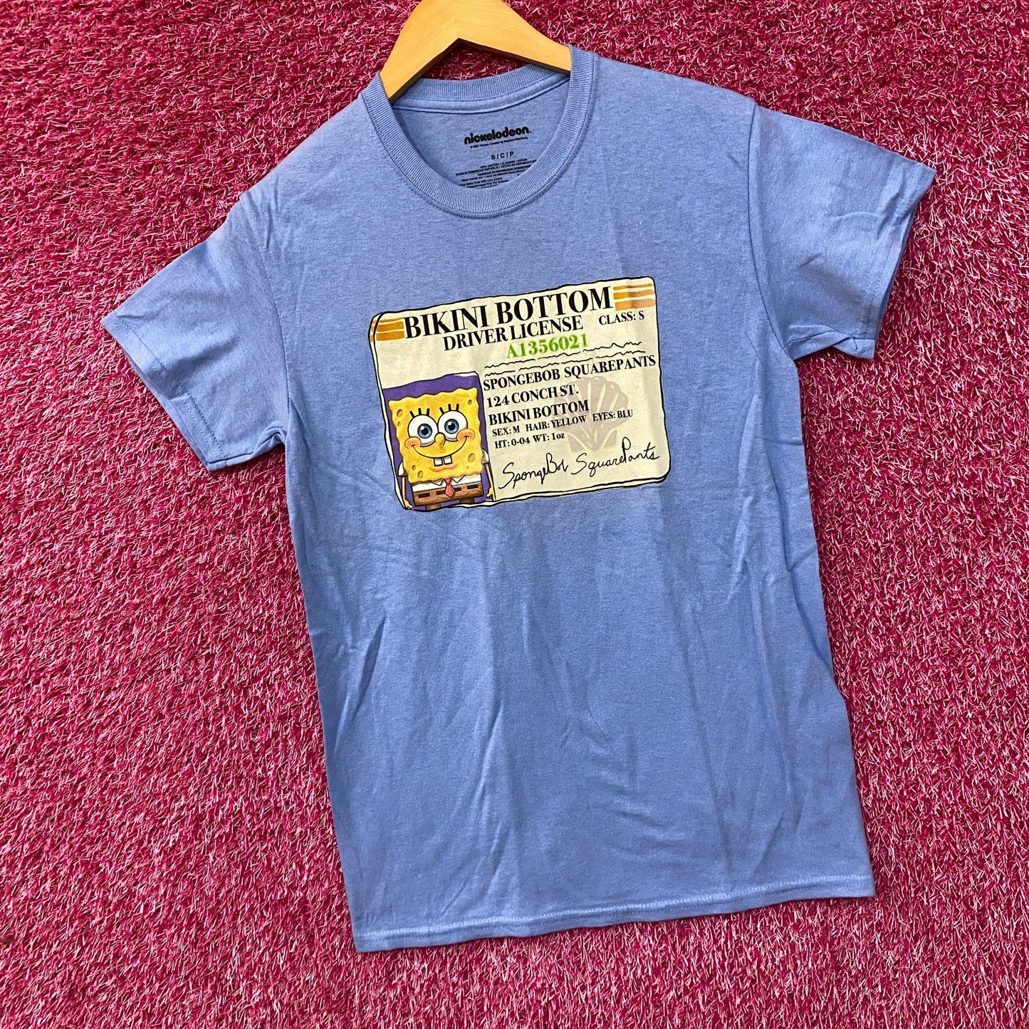 Nickelodeon Spongebob Bikini Bottom Driver License T-shirt Small