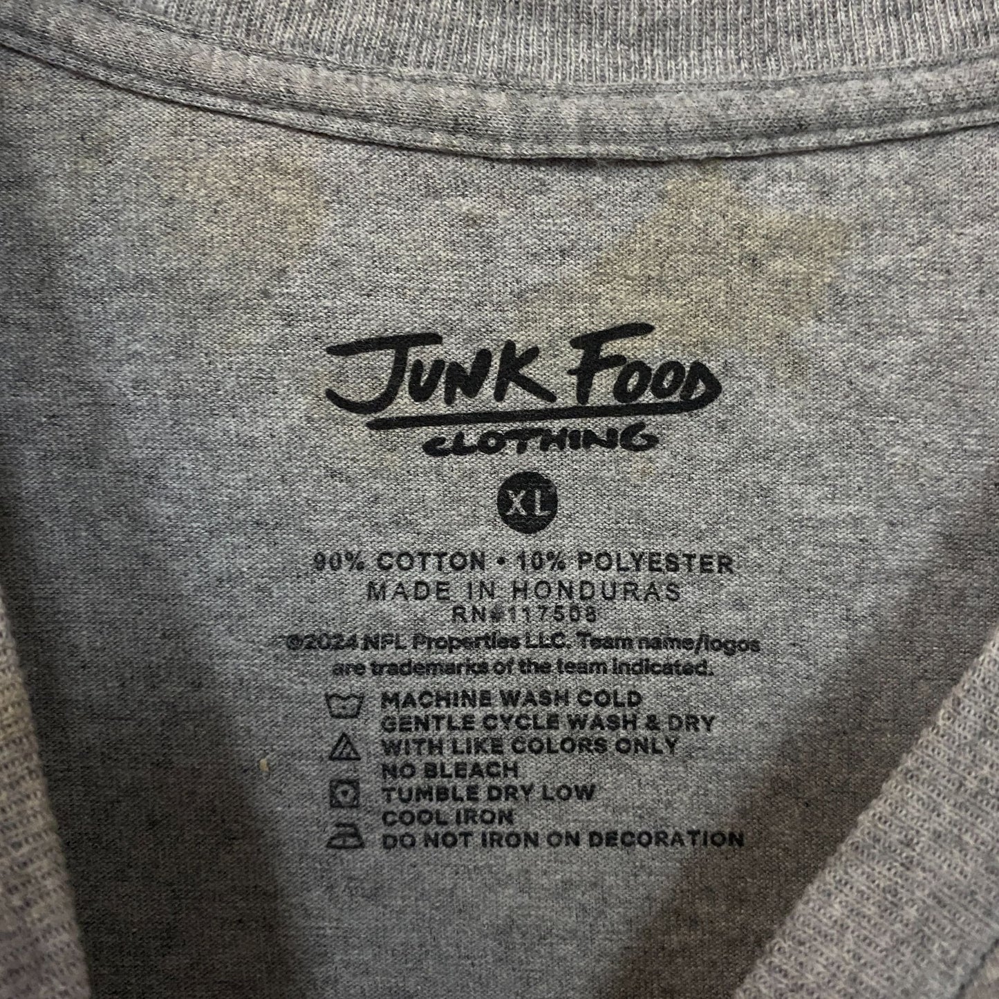 NFL Junk Food Seattle Seahawks Gray Tshirt Size XL