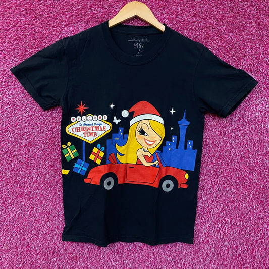 Mariah Carey Official Christmastime Tour Las Vegas Cartoon Graphic T-Shirt Small