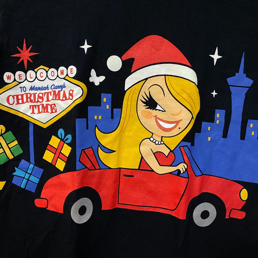 Mariah Carey Official Christmastime Tour Las Vegas Cartoon Graphic T-Shirt Small