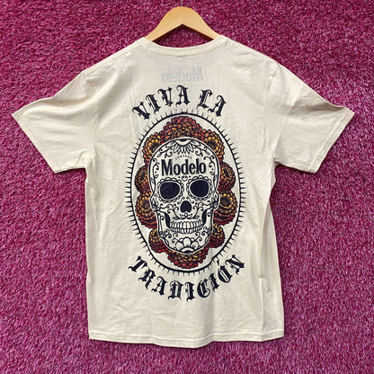 Modelo Viva La Tradicion Dia De Los Muertos Sugar Skull T-Shirt Medium