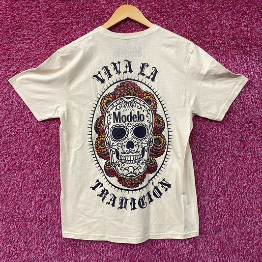 Modelo Viva La Tradicion Dia De Los Muertos Sugar Skull T-Shirt Medium