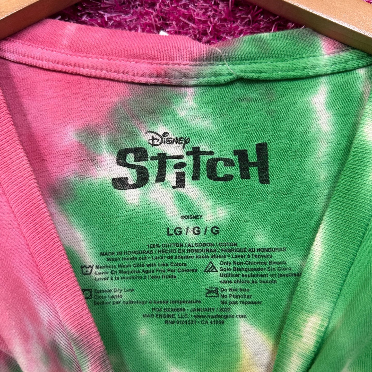 Stitch Oh Yeah Whatever Lilo & Stitch Disney Movie Tie Dye L