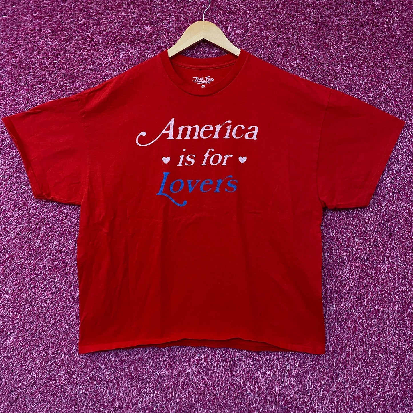 Junk Food Clothing America Is For Lovers Graphic T-Shirt XL