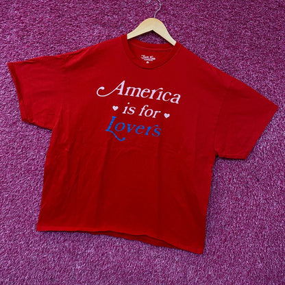 Junk Food Clothing America Is For Lovers Graphic T-Shirt XL