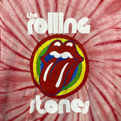 The Rolling Stones Hot Lips Red Tie Dye Tshirt size Large
