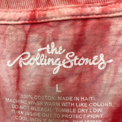 The Rolling Stones Hot Lips Red Tie Dye Tshirt size Large