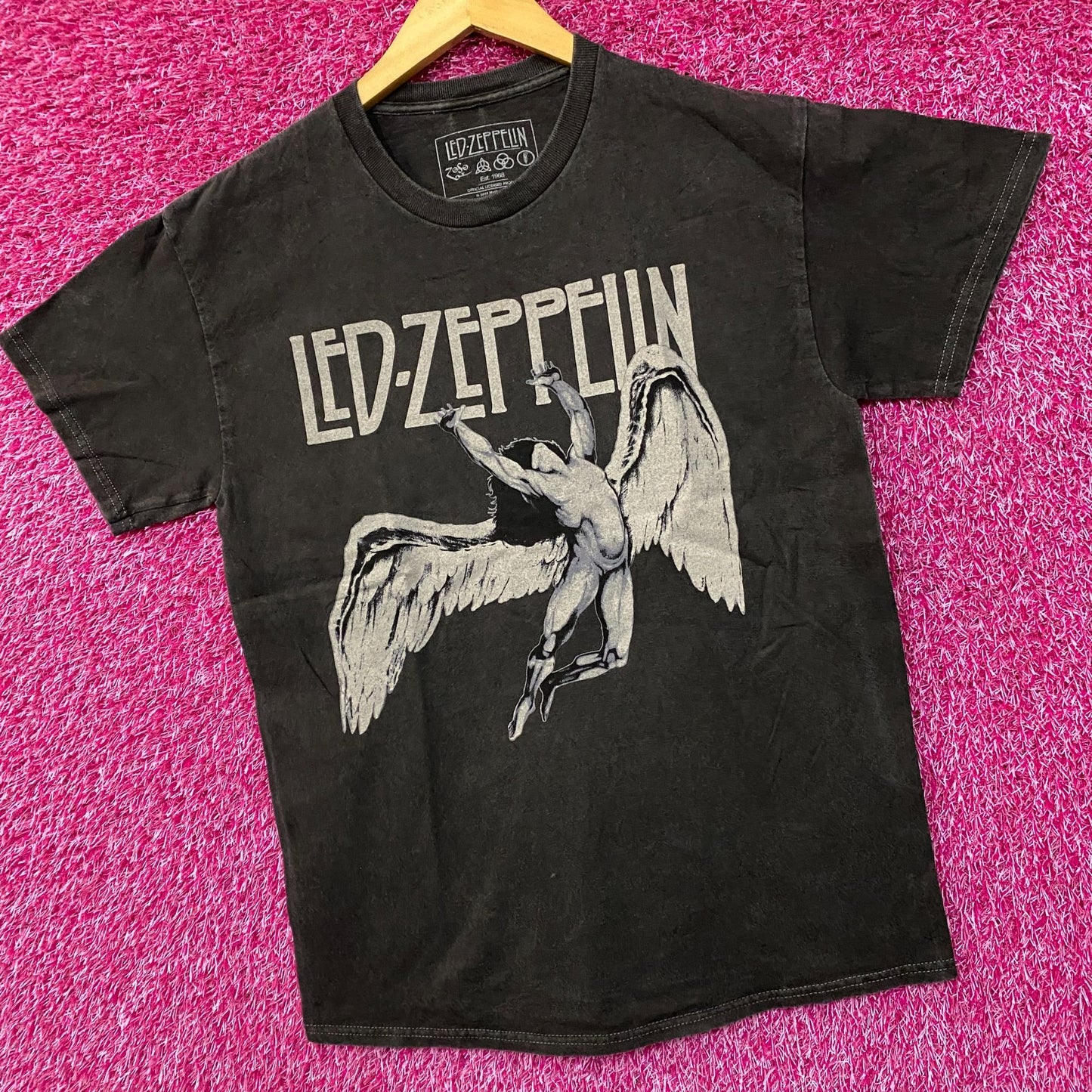 Led Zeppelin Icarus Rock Band Logo Poster T-Shirt Small