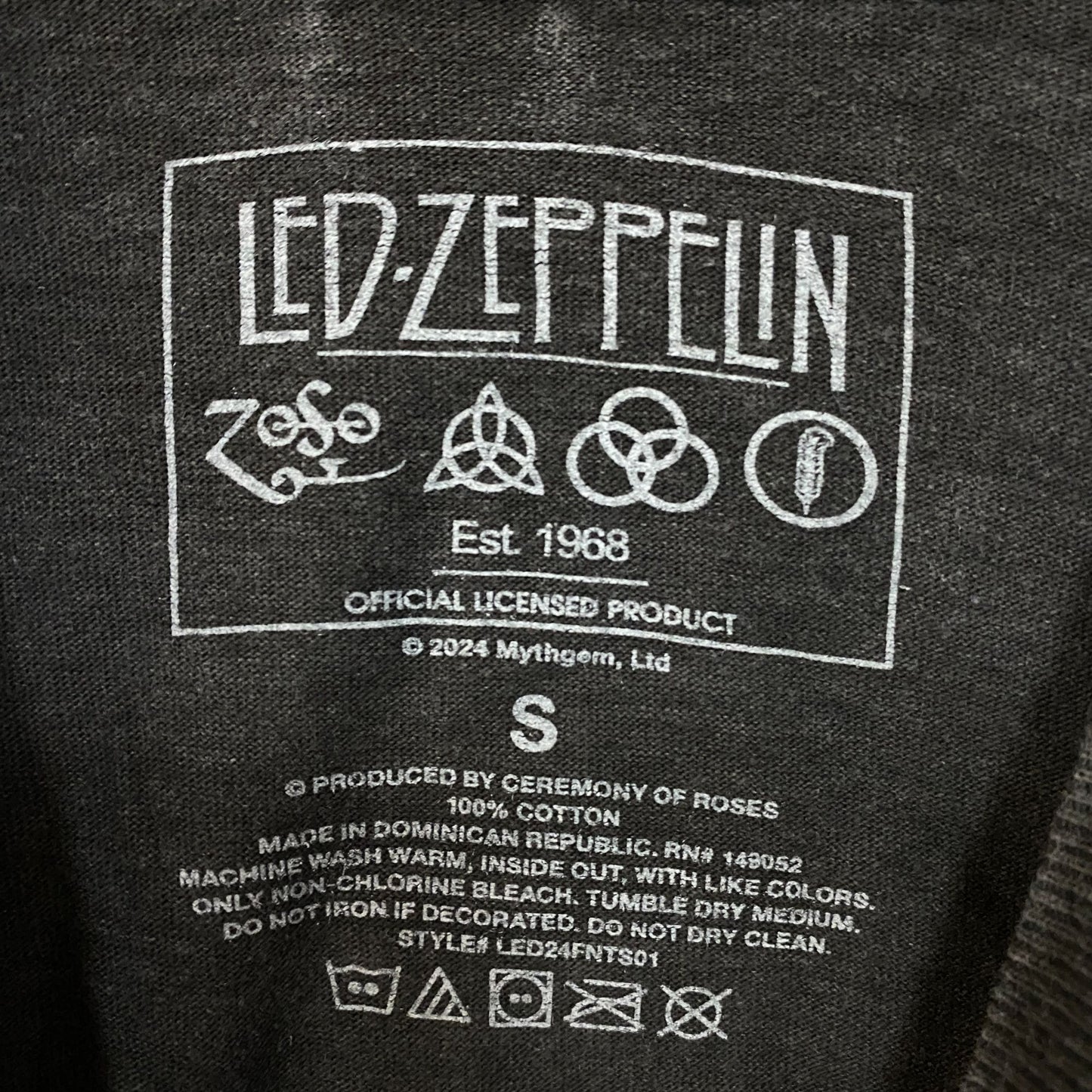Led Zeppelin Icarus Rock Band Logo Poster T-Shirt Small