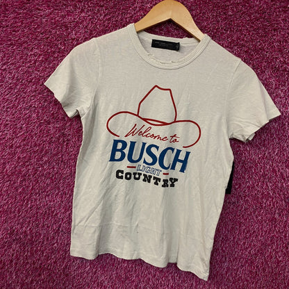 Welcome to Busch Light Country Cowboy Hat Women's T-Shirt Medium