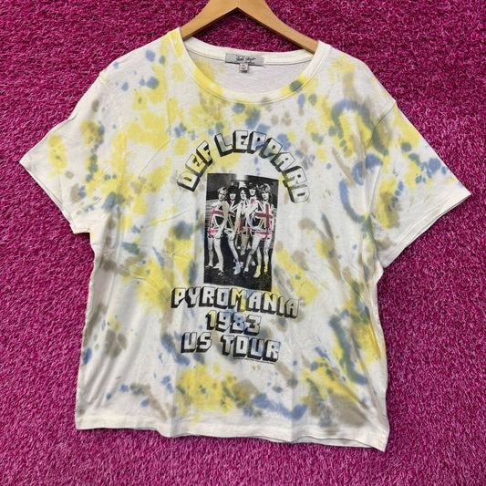 Def Leppard Pyromania 1983 US Tour Heavy Metal Tie Dye XL