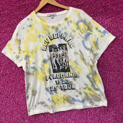 Def Leppard Pyromania 1983 US Tour Heavy Metal Tie Dye XL