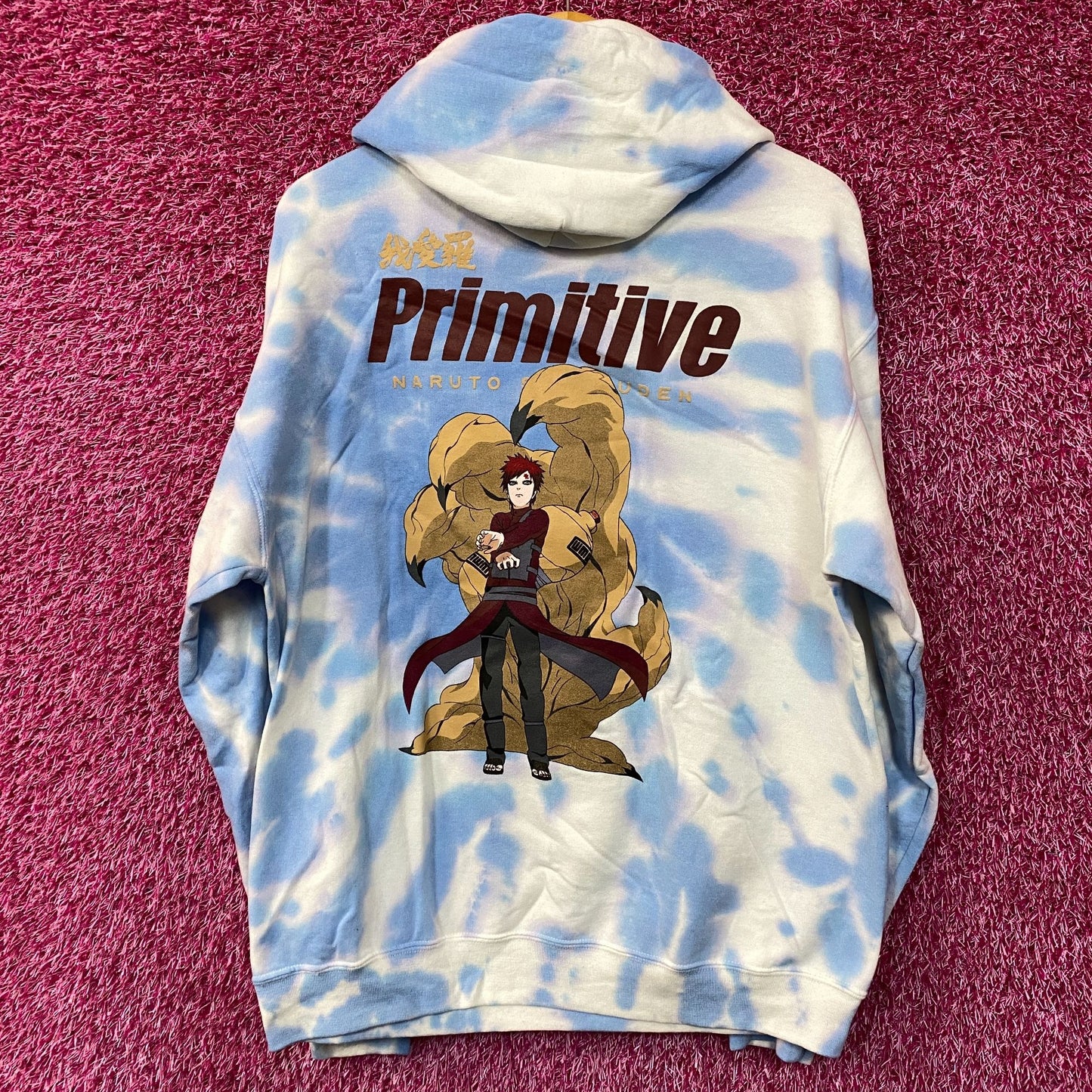 Naruto Primitive Gaara Tiedye Hoodie Size Large