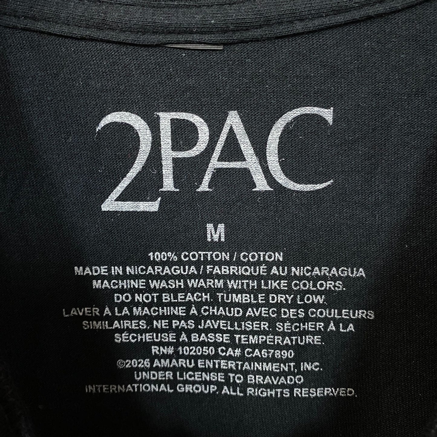 Tupac Portrait Collage Hip Hop Graphic T-Shirt Medium