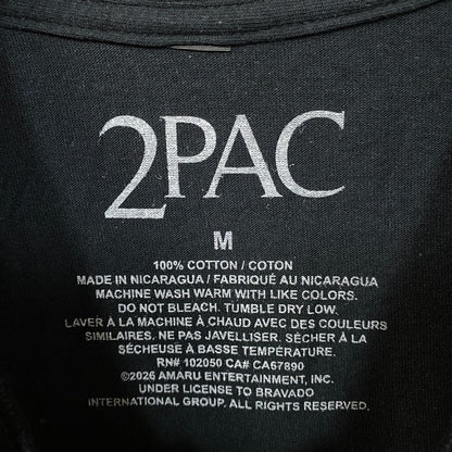 Tupac Portrait Collage Hip Hop Graphic T-Shirt Medium