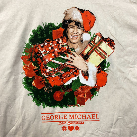 George Michael Last Christmas Portrait T-Shirt Large