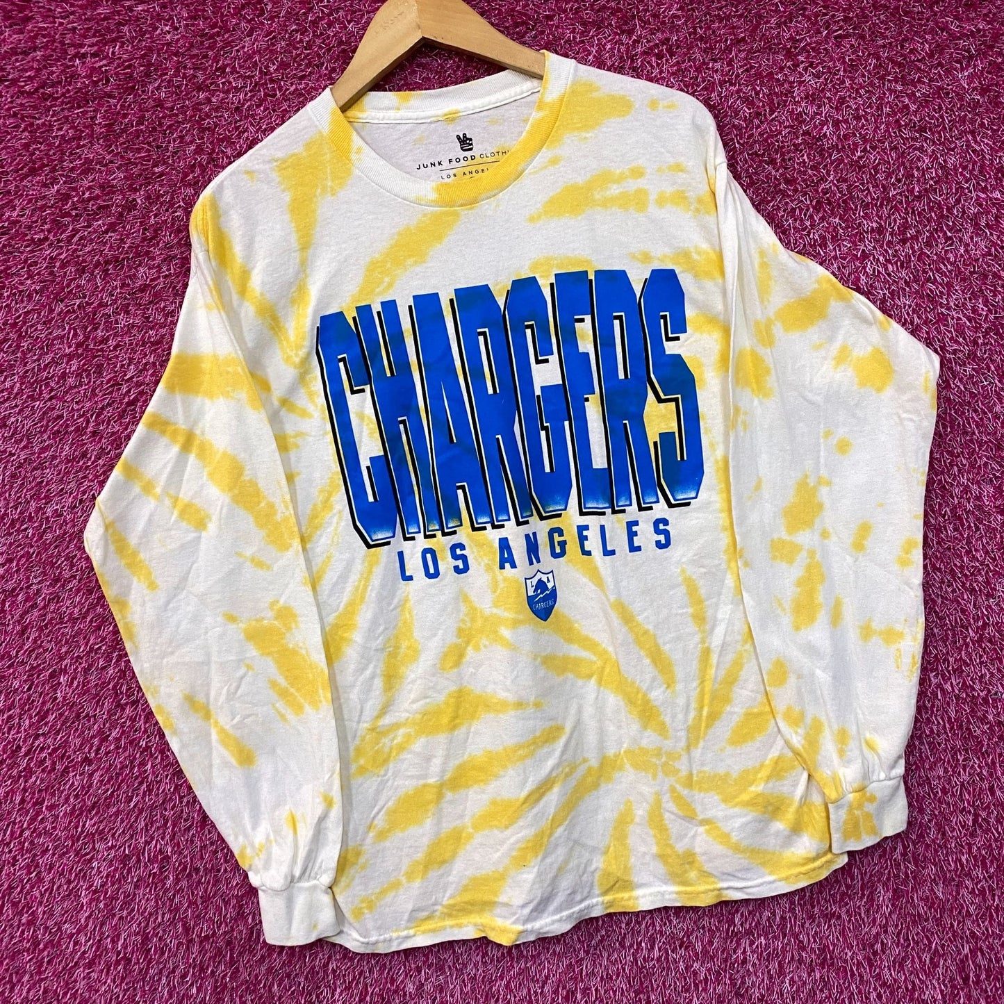 NFL Franchise AFC West Los Angeles Chargers Tie-Dye Long Sleeve Medium