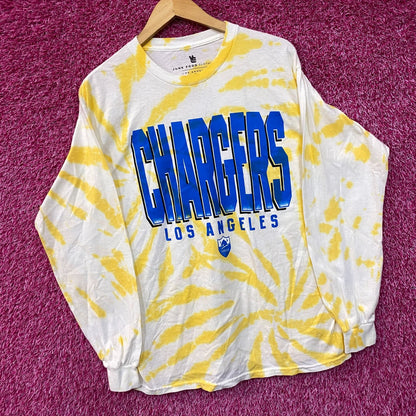 NFL Franchise AFC West Los Angeles Chargers Tie-Dye Long Sleeve Medium