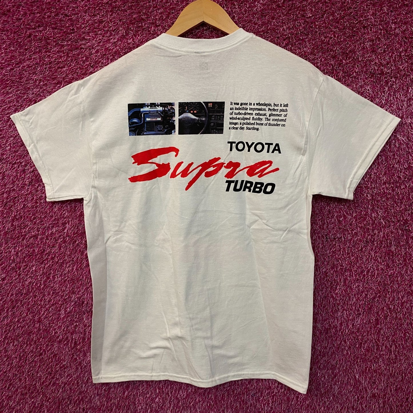 Toyota Supra Turbo 89 Double Sided T-Shirt Medium