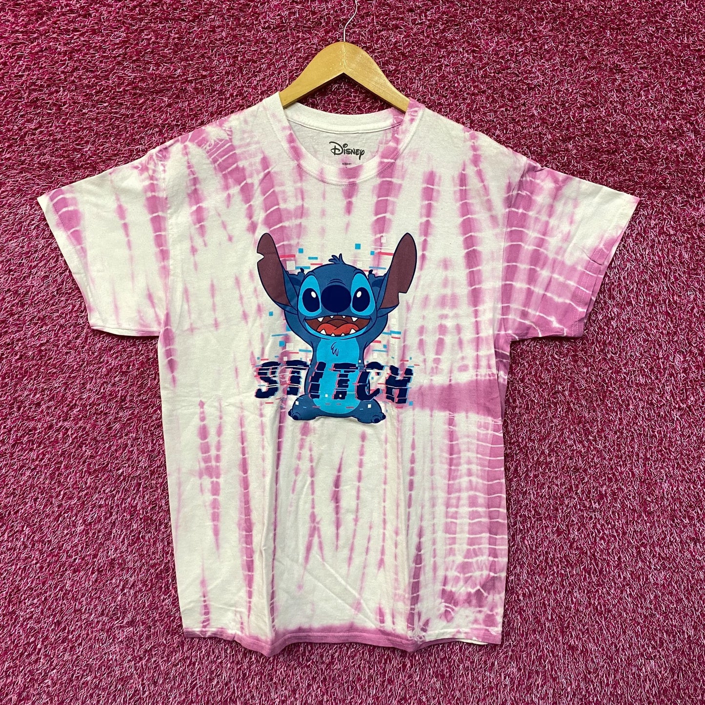 Stitch the Glitch Disney Movie Lilo & Stitch Tie Dye L