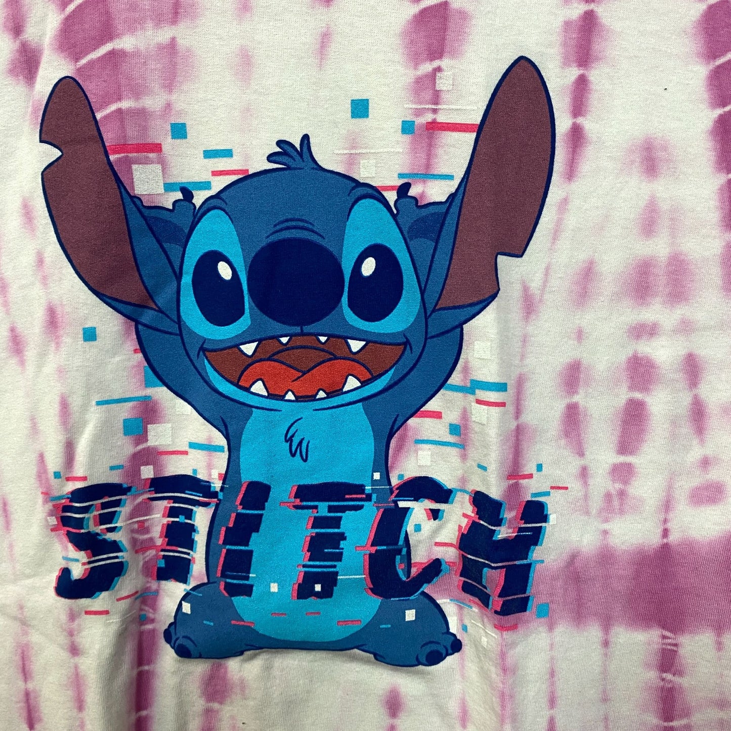 Stitch the Glitch Disney Movie Lilo & Stitch Tie Dye L
