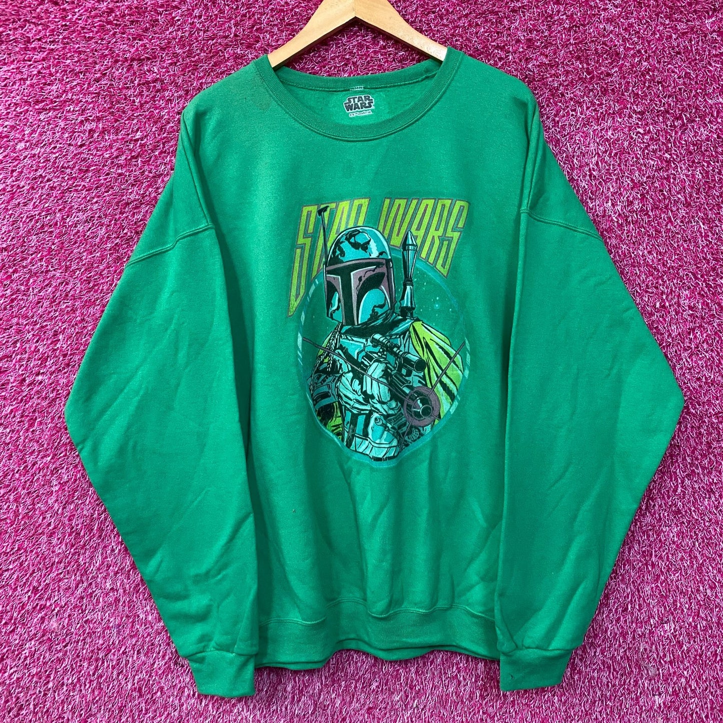 Star Wars Boba Fett Bounty Hunter Graphic Crewneck Sweatshirt XXL