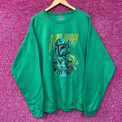 Star Wars Boba Fett Bounty Hunter Graphic Crewneck Sweatshirt XXL
