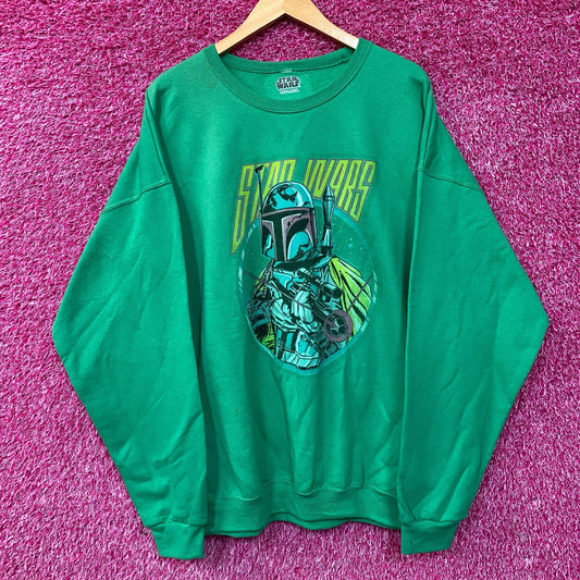 Star Wars Boba Fett Bounty Hunter Graphic Crewneck Sweatshirt XXL